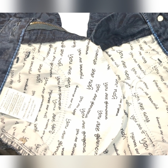 Lee Curvy Easy Fit Blue Floral Paisley Pattern Rare Love Yourself Pants Size 6 - Picture 7 of 10